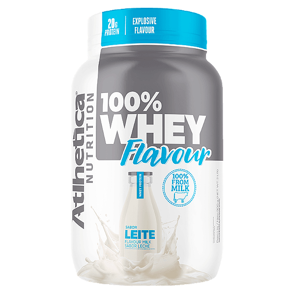 100% Whey Flavour - 900 G - Sabor Leite - Pote