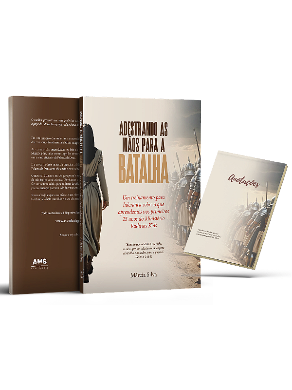 KIT ADESTRANDO AS MÃOS PARA BATALHA + BLOCO DE ANOTAÇÕES CAPA MOLE