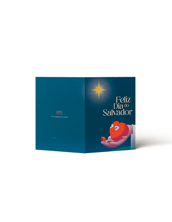 CARTÃO FELIZ  DIA DO SALVADOR - AMADO CORAÇÃO