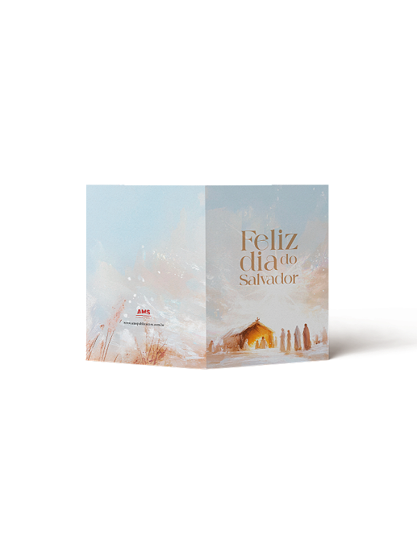 CARTÃO FELIZ  DIA DO SALVADOR - ESTÁBULO BRANCO