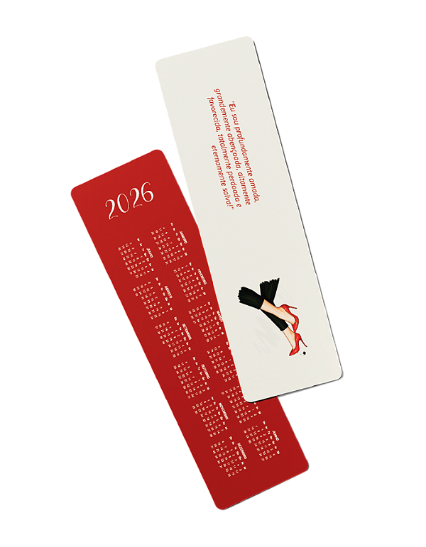 MARCADOR DE PAGINA SAPATO VERMELHO - 2026