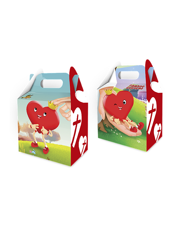 LINHA DE FESTA AMADO CORAÇÃO - CAIXA SURPRESA CONTÉM 04 UND