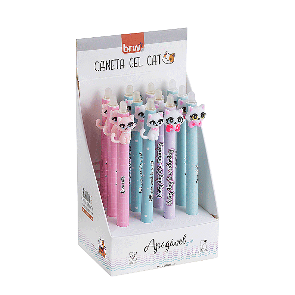 Caneta Gel Azul Esferográfica Apagável 0.7mm Cat BRW