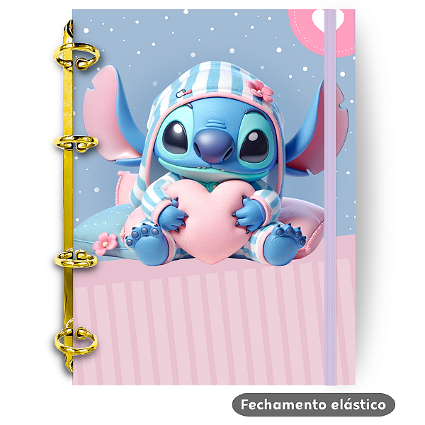 Fichário - Stitch Coração