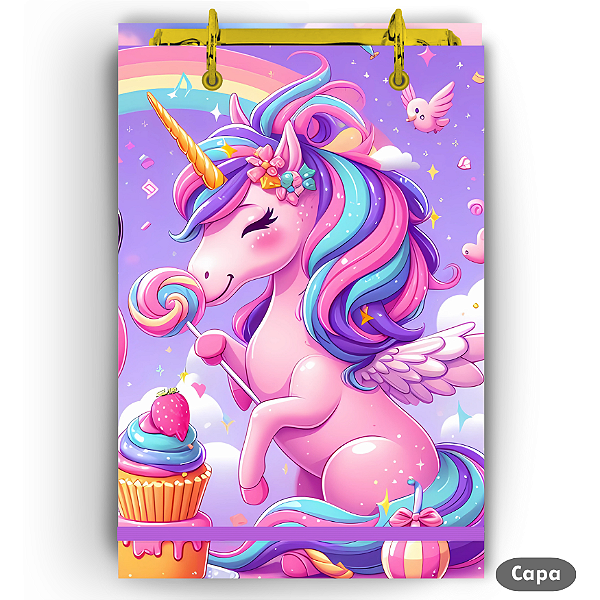 Bloco Fichário - Unicórnio