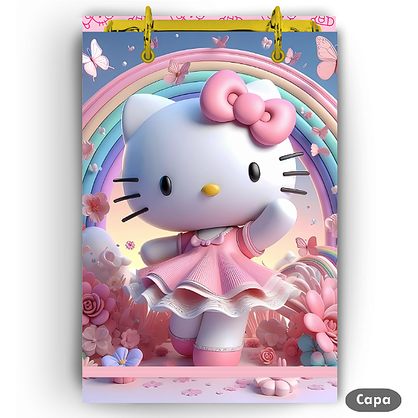Bloco Fichário - Hello Kitty