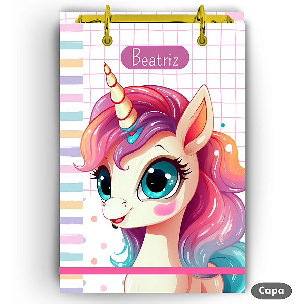 Bloco Fichário - Infantil Unicórnio