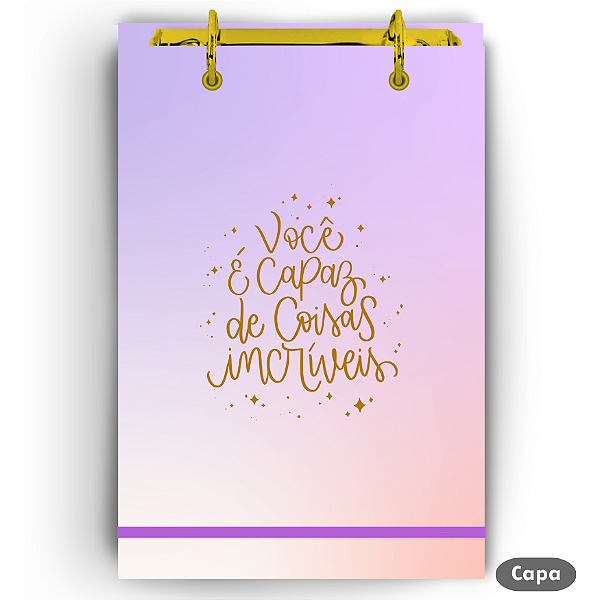 Bloco Fichário - Você é Capaz (Lilás)