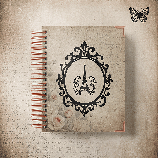 Caderno Luxo - Vintage Paris