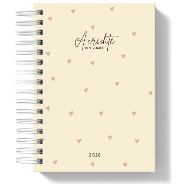 Agenda Datada 2026 - Acredite em Você