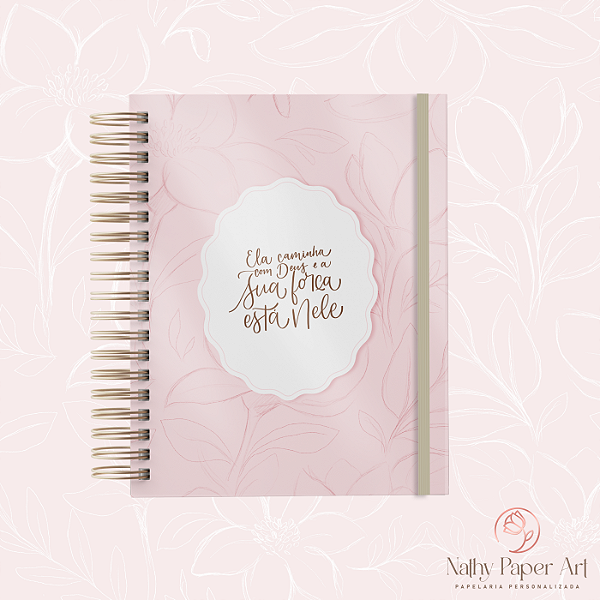 PLANNER ANUAL Mulheres de Fé - Ela Caminha com Deus (Rose)