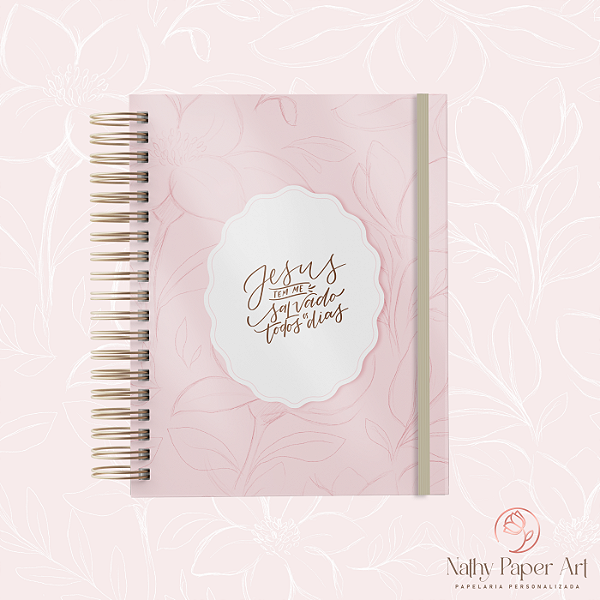 PLANNER ANUAL Mulheres de Fé - Jesus me Salvou (Rose)