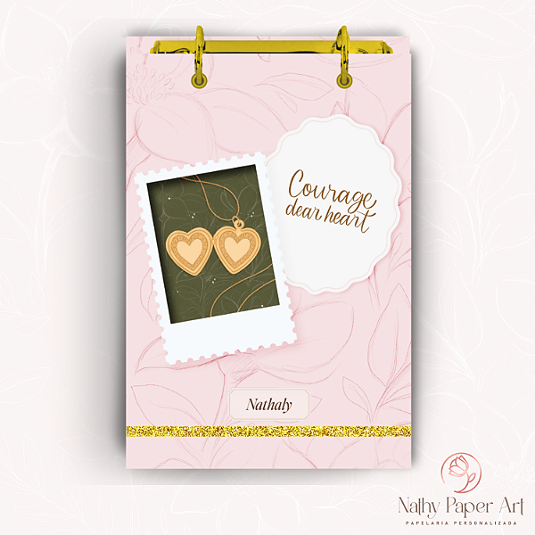 Bloco Fichário Mulheres de Fé - Courage Dear Heart (corações)