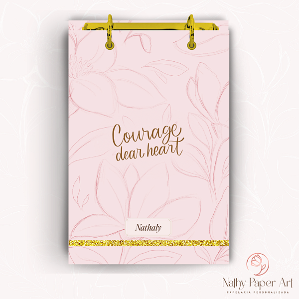 Bloco Fichário Mulheres de Fé - Courage Dear Heart (Rose)