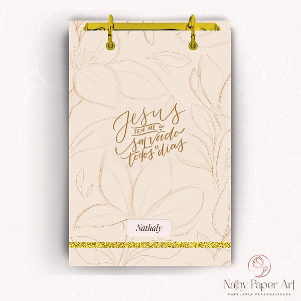 Bloco Fichário Mulheres de Fé - Jesus me Salvou (Nude)
