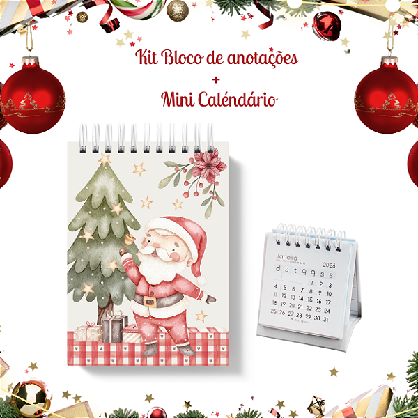 KIT NATAL II: Bloquinho + Mini Calendário 1
