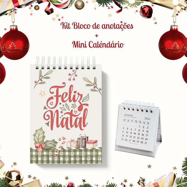 KIT NATAL II: Bloquinho + Mini Calendário 4