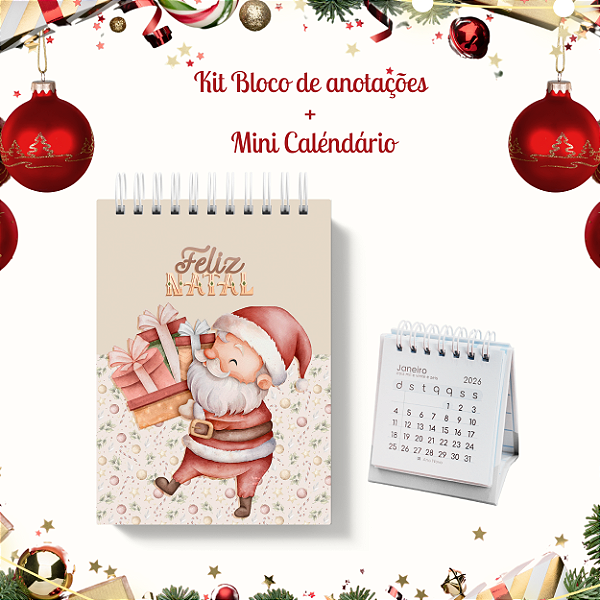 KIT NATAL II: Bloquinho + Mini Calendário 7
