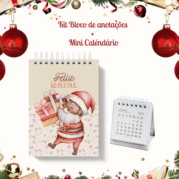 KIT NATAL II: Bloquinho + Mini Calendário 8