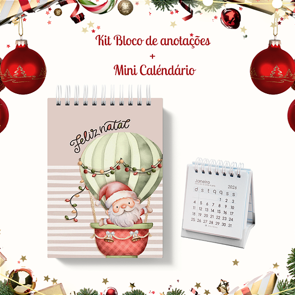 KIT NATAL II: Bloquinho + Mini Calendário 9