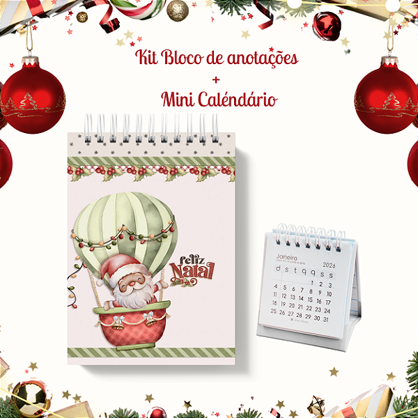 KIT NATAL II: Bloquinho + Mini Calendário 13