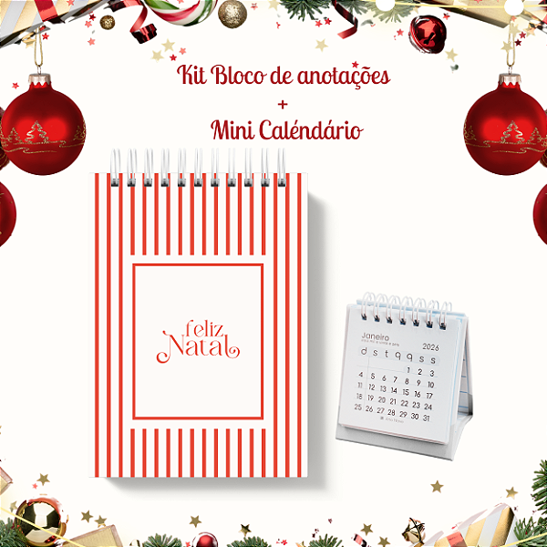 KIT NATAL II: Bloquinho + Mini Calendário 14