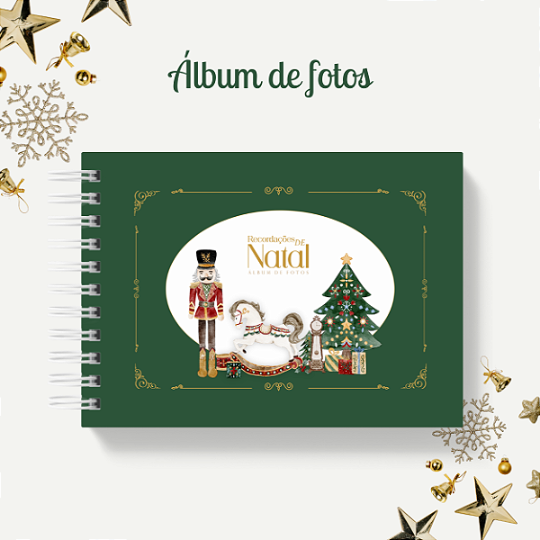 Álbum de fotos - Natal Soldado (Verde Escuro)