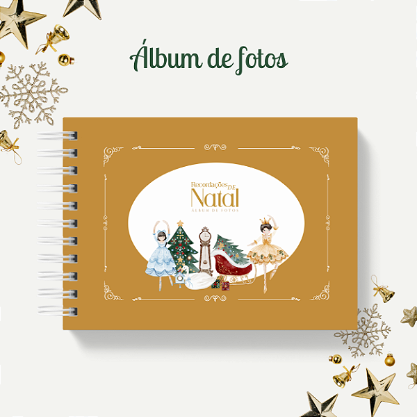 Álbum de fotos - Natal Bailarina (Caramelo)