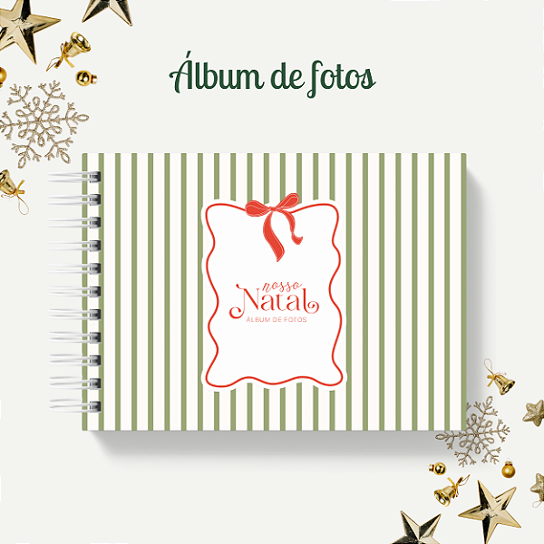 Álbum de fotos - Natal (Listrado Verde)