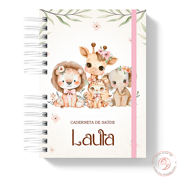 Caderneta de Saúde - Safari Fofo Menina