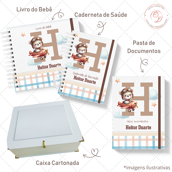 Kit II Doce Espera - Ursinho Avião