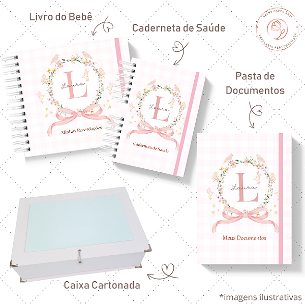 Kit II Doce Espera - Monograma Xadrez