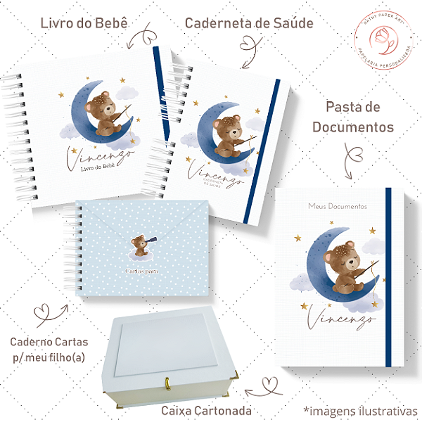 Kit III Memórias - Ursinho Lua