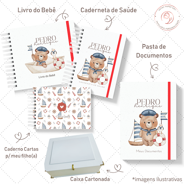 Kit III Memórias - Ursinho Marinheiro