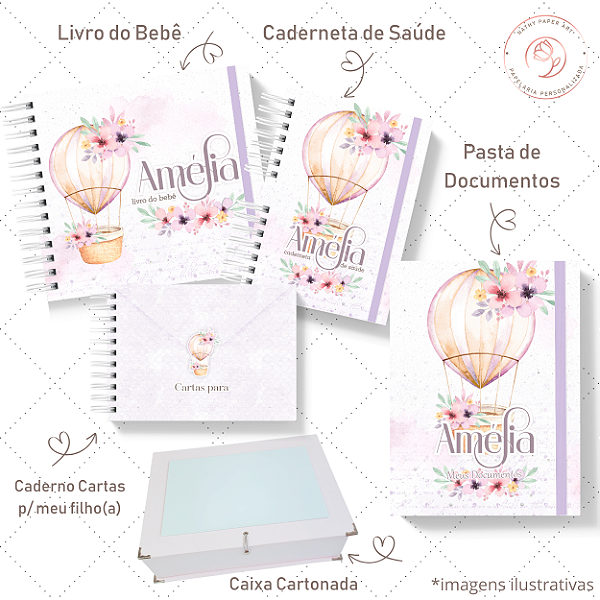 Kit III Memórias - Balão Menina