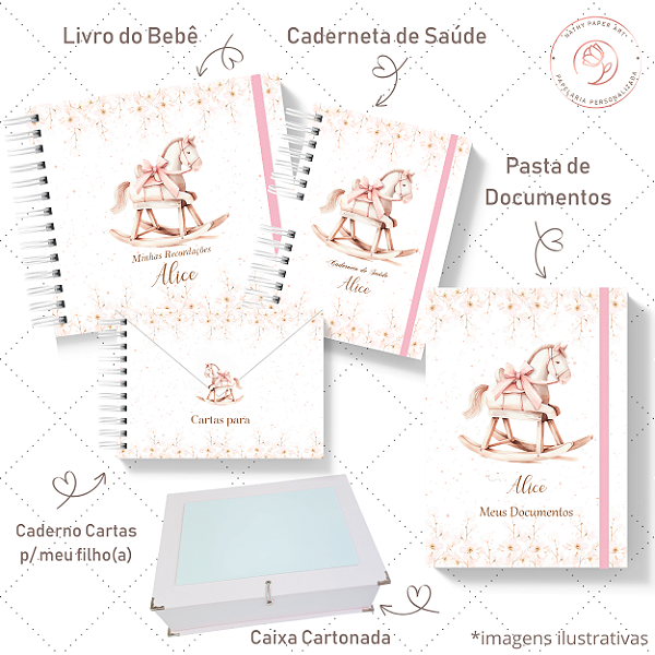 Kit III Memórias - Cavalinho Menina