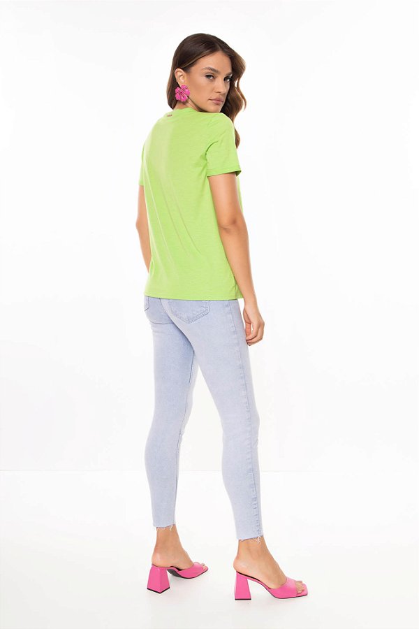 Calça Jeans Cigarrete Flor de Lis F62272