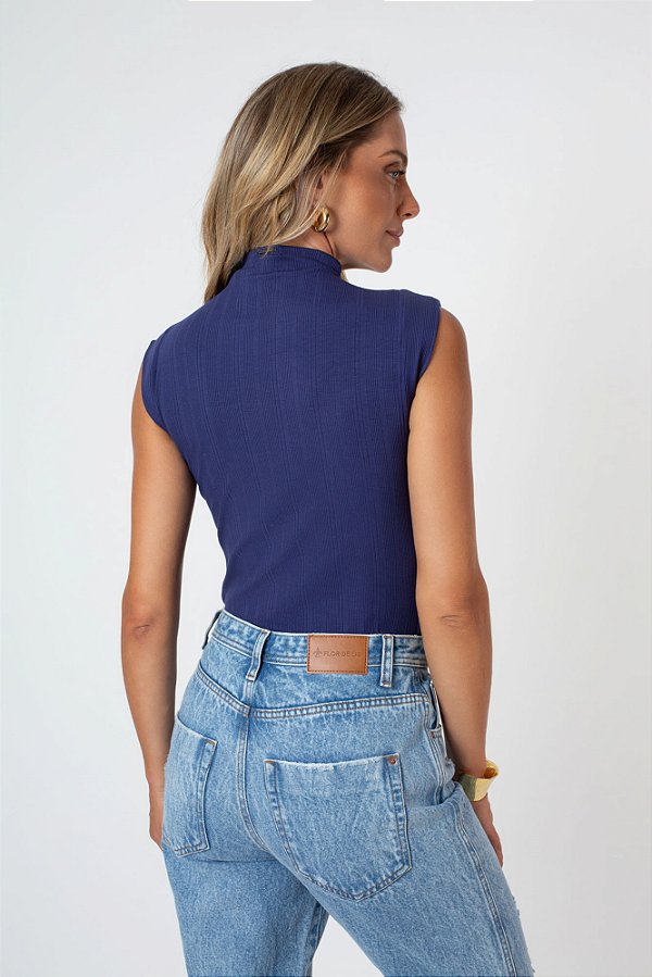 BLUSA CANELADA FLOR DE LIS F67285