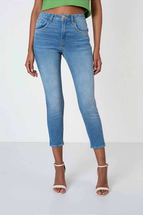 Calça Jeans Rubi Cropped Flor de Lis F62296