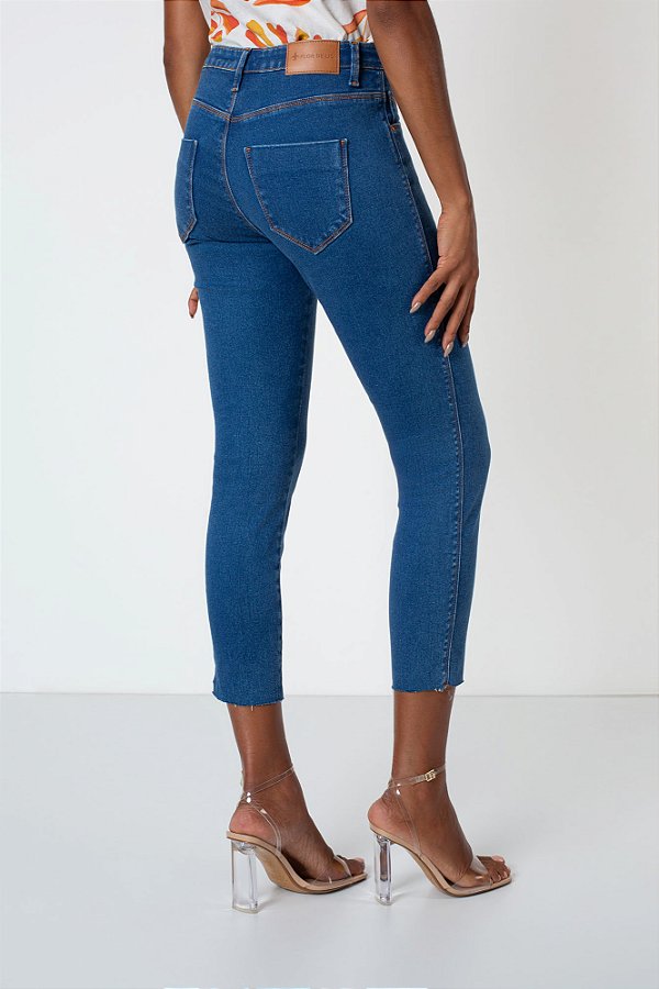 Calça Jeans Moove Esmeralda Cropped Flor De Lis  M62106