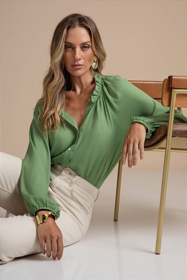 Calça Agata Straight Cropped Flor de Lis  F62293