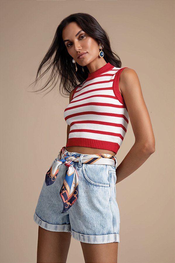 Shorts Jeans Flor de Lis F63299
