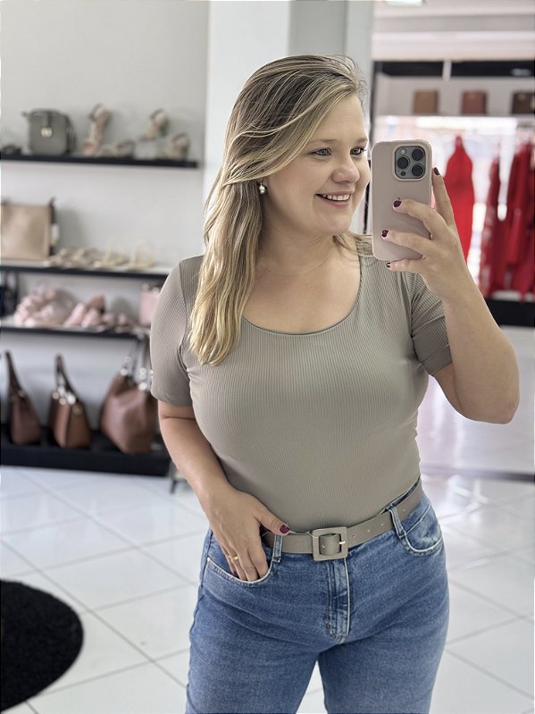 Blusa Malha Fria Canelada T86659