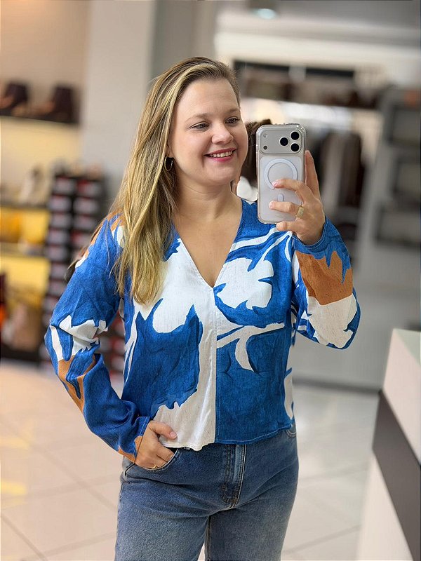 Blusa Flor de Lis Estampada F27638