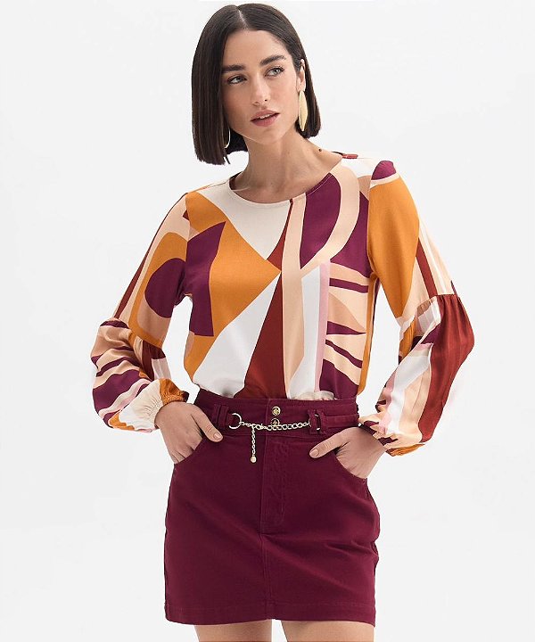 Blusa Flor de Lis Estampada F27648