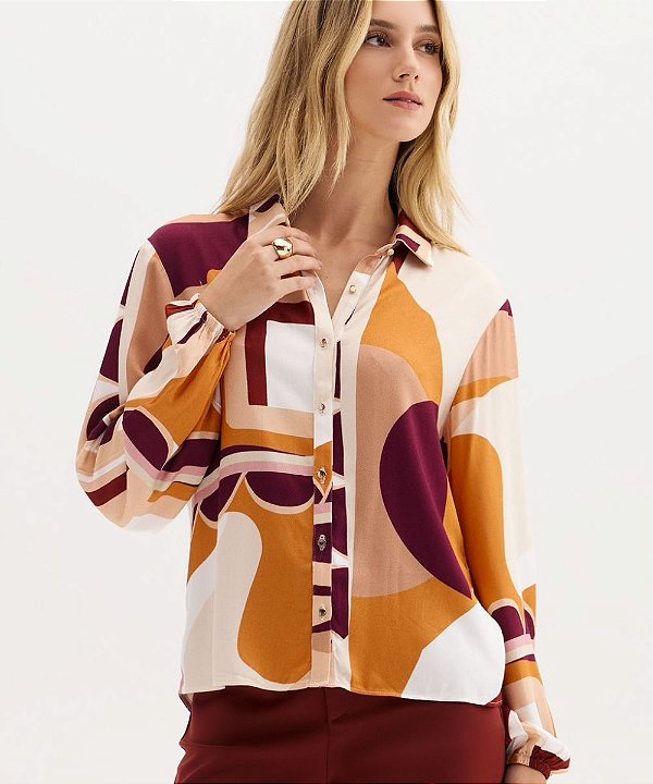 Camisa Flor de Lis Estampada F27649