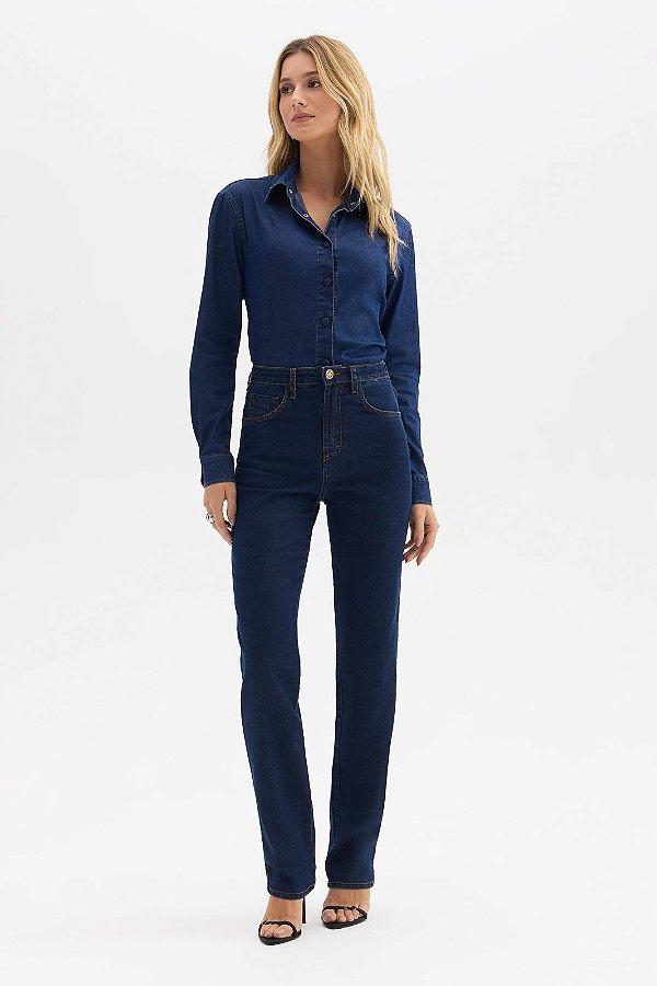 Calça Jeans Turmalina Straight Flor de Lis F22357