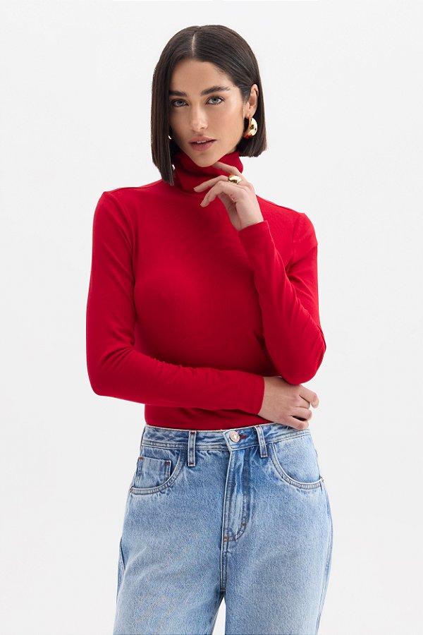 Blusa com Gola Flor de Lis F27371