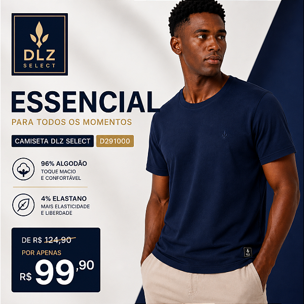 Camiseta Masculina Strech Select DLZ D291000