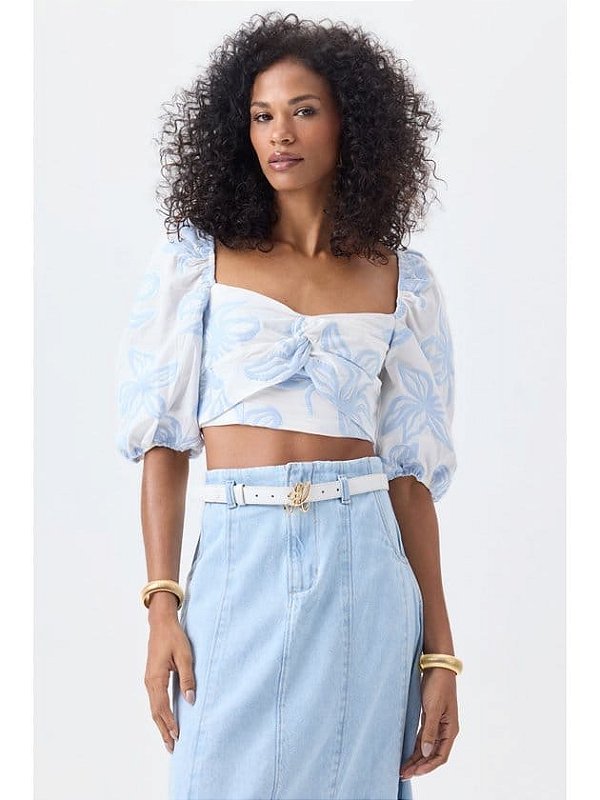 Top Cropped Flor de Lis F67792